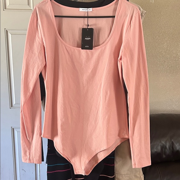 mangdiup Tops - Blush pink Long Sleeve Bodysuit